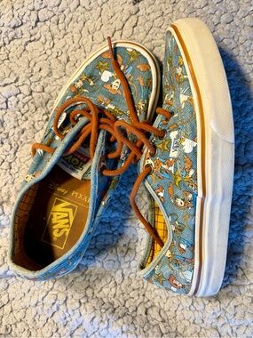 Rare Disney Pixar x Vans Authentic Toy Story Sheriff "Woody" Denim Sneakers.